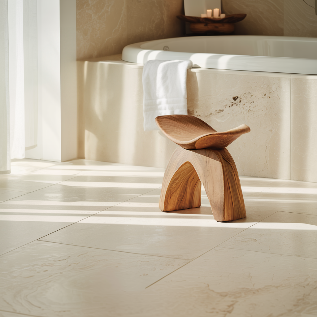 Farmhouse Bath Seat For Cozy Bathroom Furniture Decor