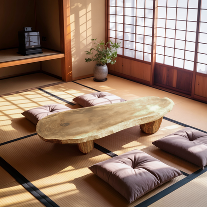 Zen Style Low Tea Table For Meditation Room Outdoor Use