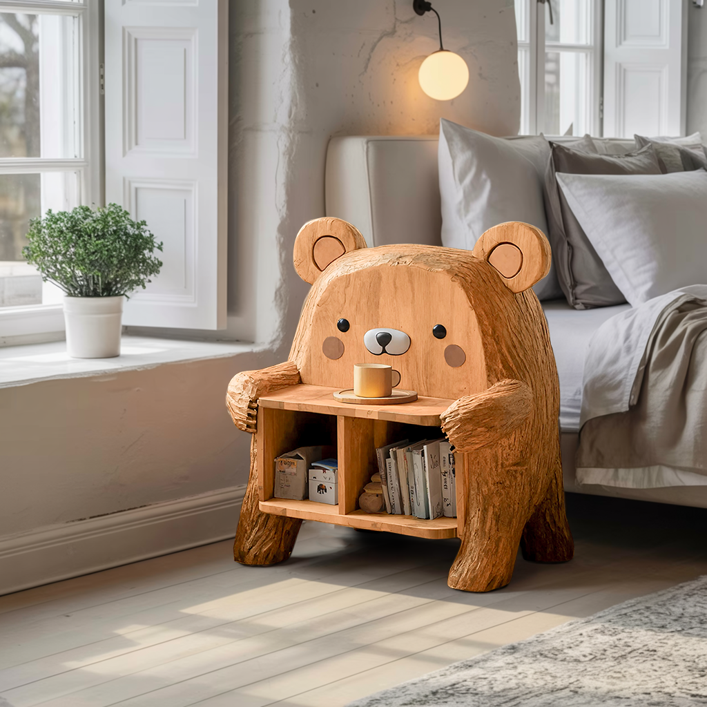 Farmhouse Wood Side Table For Furniture Decoration