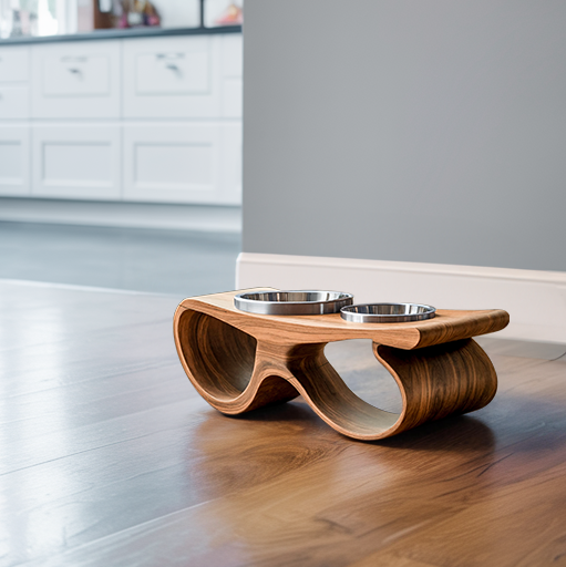 Rustic Handmade Pet Food Bowl Stand For Dogs