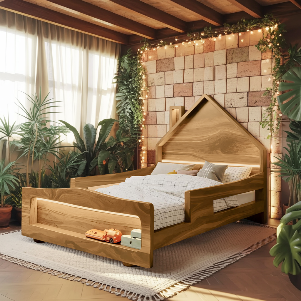 Modern House Shape Kids Bed For Toddler Bedroom