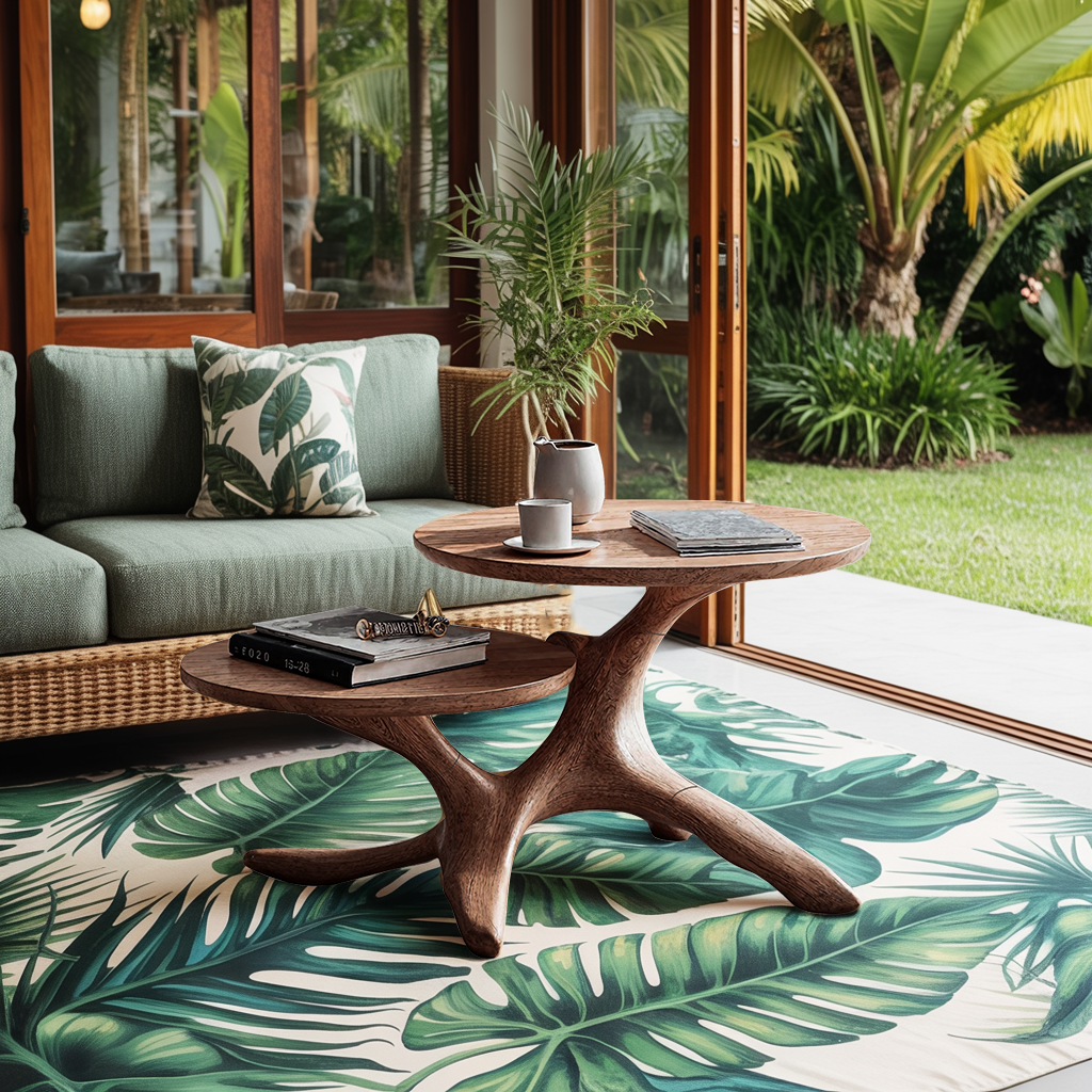 Mid Century Live Edge End Table Entryway Design