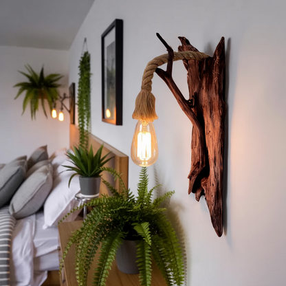 Rustic Wall Lamp For Bedroom And Hallway Lighting