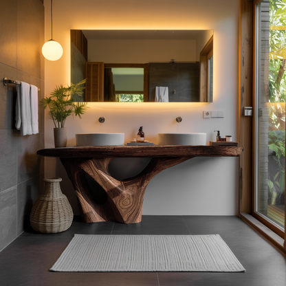 Rustic Solid Vanity For Timeless Bathroom Furniture