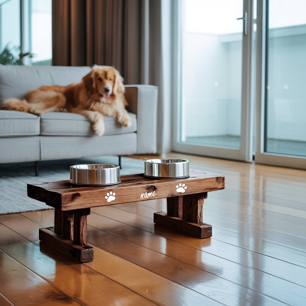 Rustic Style Handmade Dog Bowl For Kitchen Decor