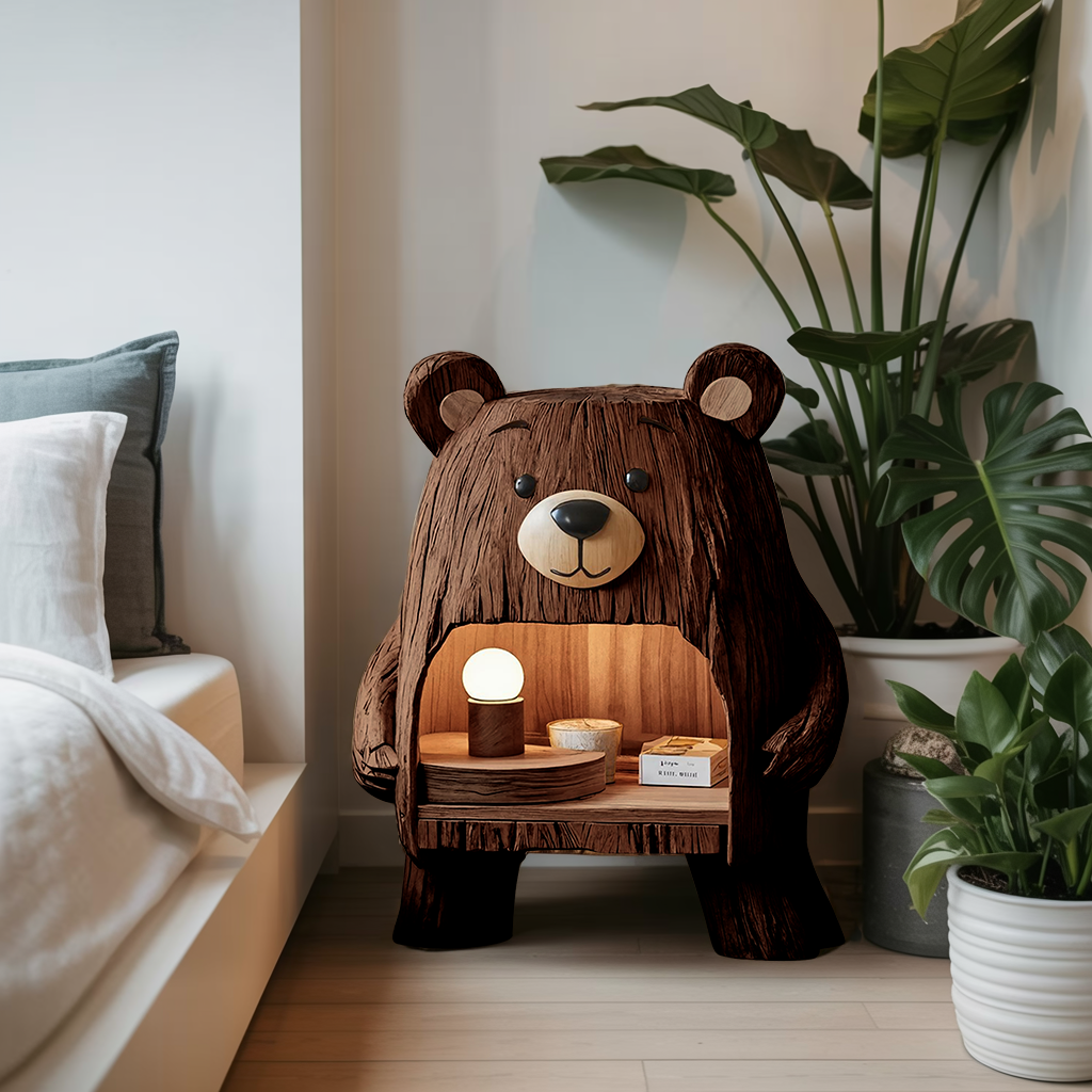 Rustic Wooden Nightstand For Stylish Bedroom Space