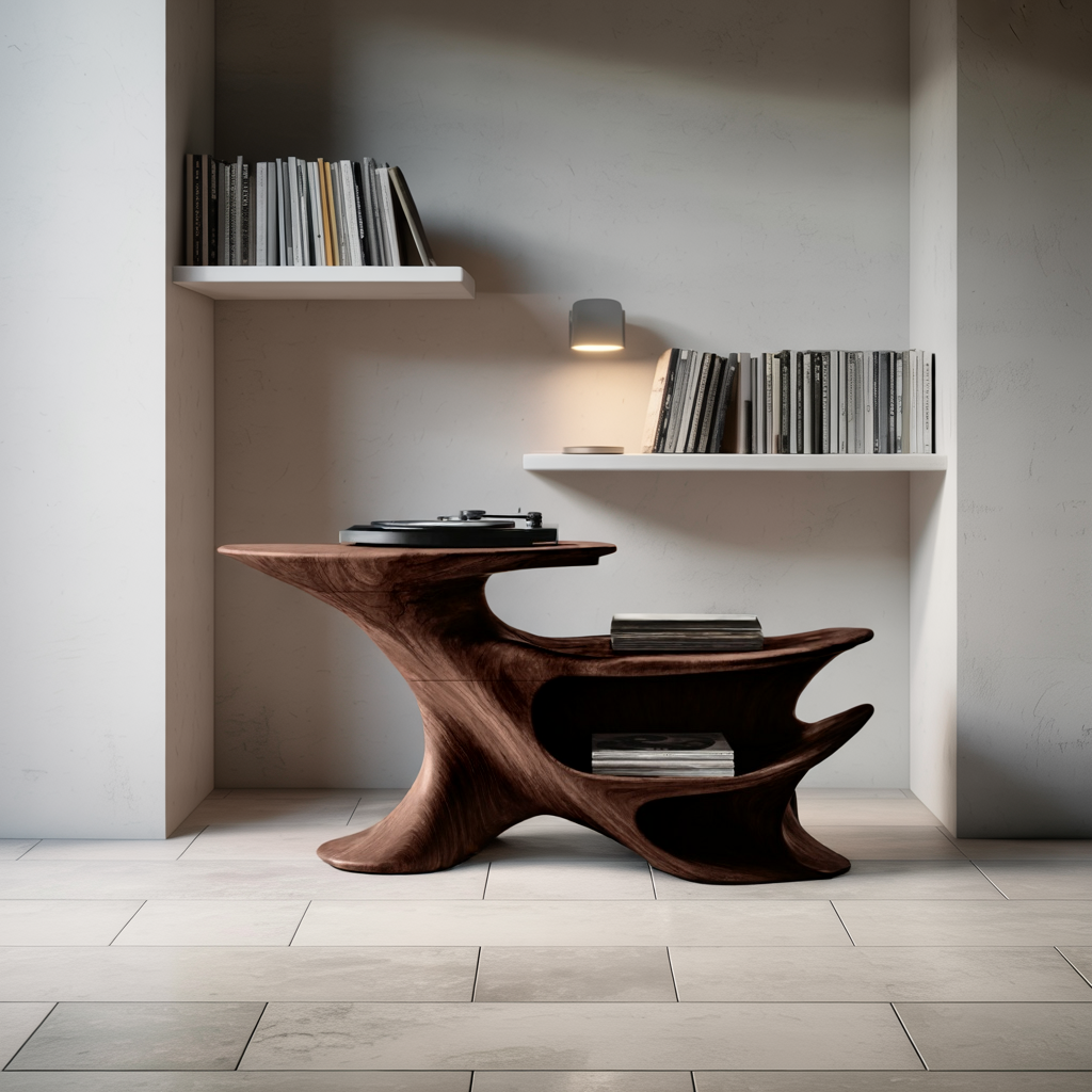 Handcrafted Record Stand for Music Lovers’ Home Decor