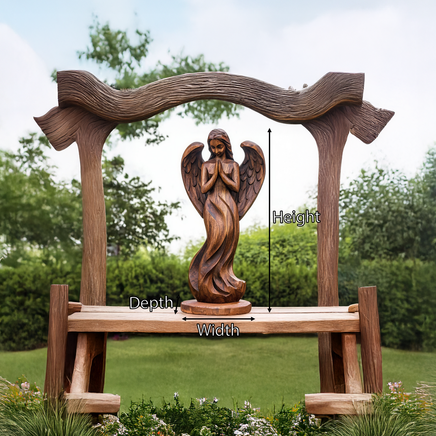 Rustic Abstract Sculpture For Furniture Wall Centerpiece