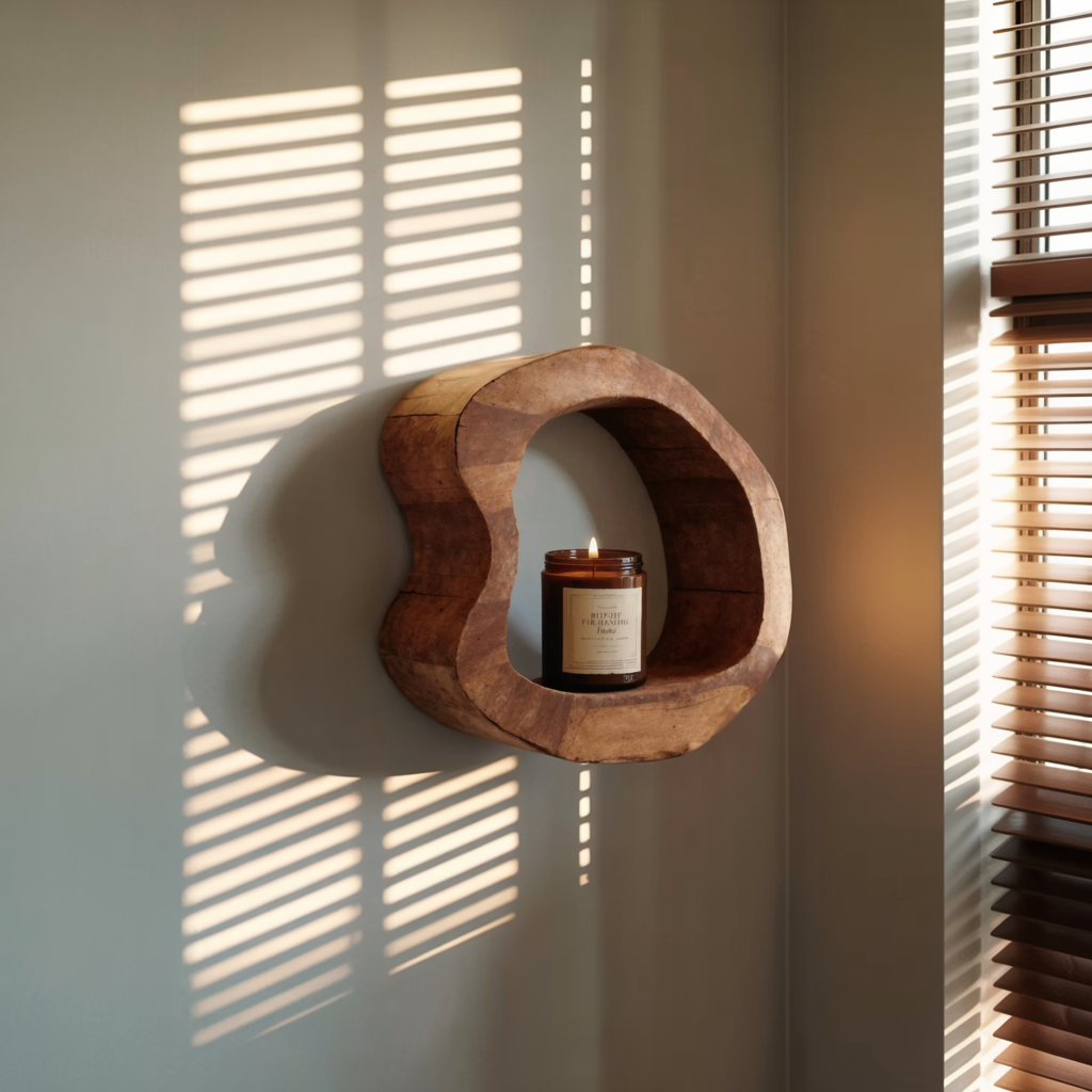 Sculptural Wall Shelf Set For Living Room Or Hallway