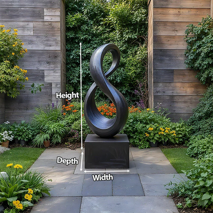 Modern Infinity Abstract Sculpture for Home & Gallery Display - Rustirawood