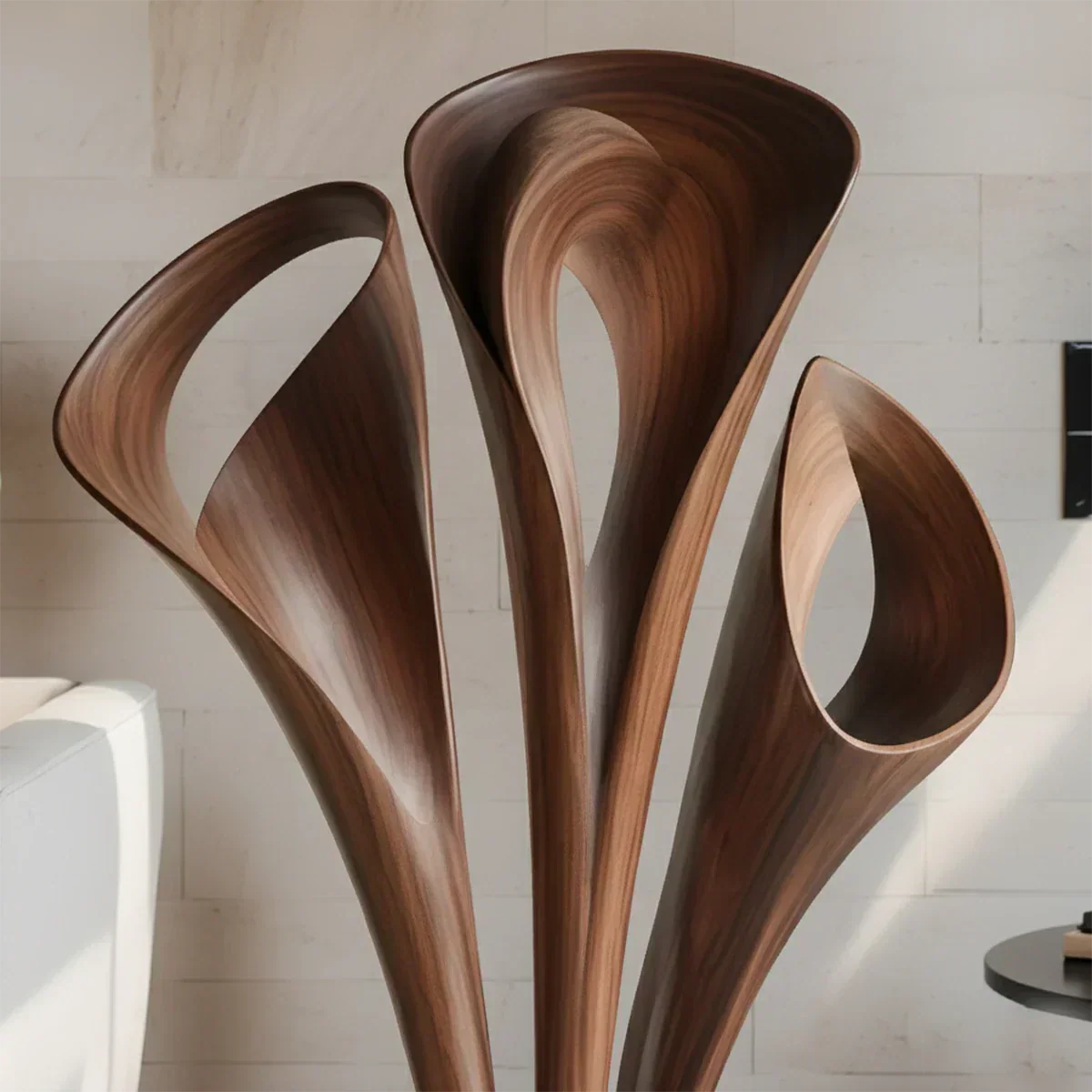 Modern Petal-Form Abstract Sculpture for Artistic Interiors - Rustirawood