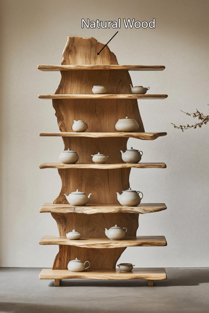 Rustic Solid Wood Standing Shelf For Entryway Design Ideas