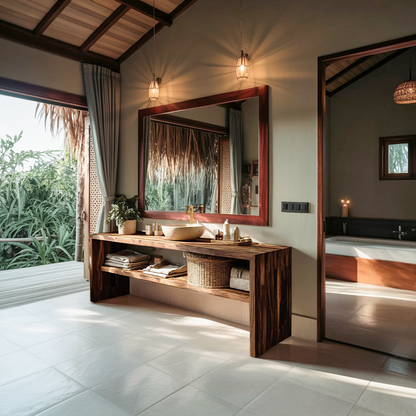 Live Edge Bathroom Storage Cabinet For Furniture Decor