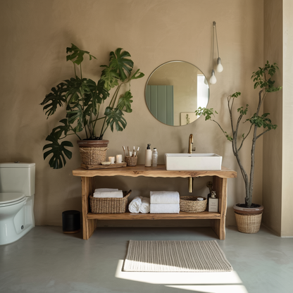 Rustic Live Edge Vanity For Natural Bathroom Vibes