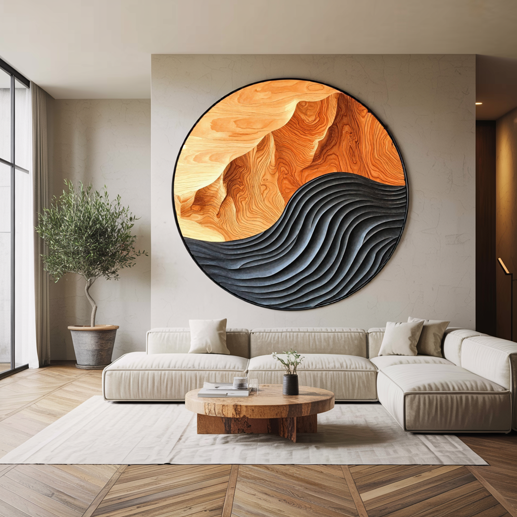 Mid Century Large Sculpture Wall For Entryway Inspiration