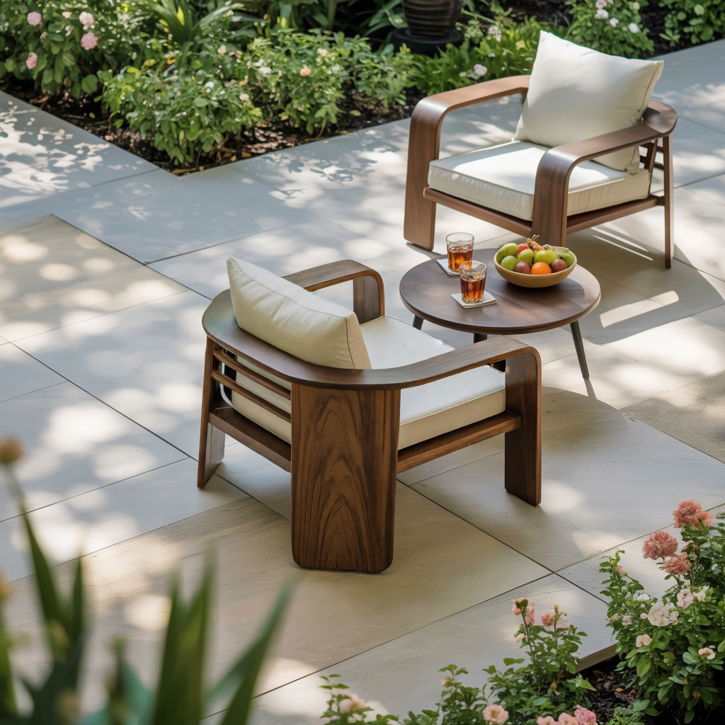 Modern Outdoor Wood Lounge Chair For Patio Or Garden