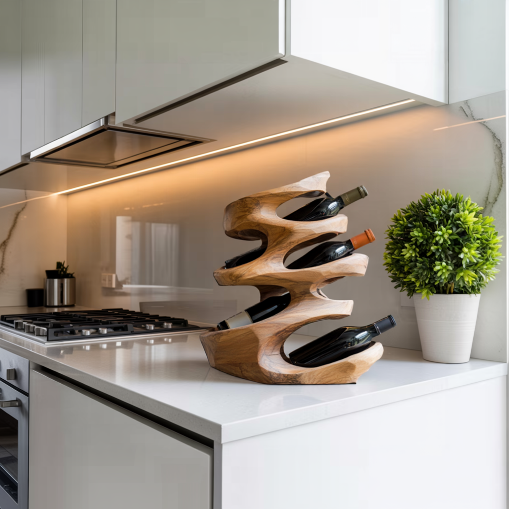 Farmhouse Wine Holder For Cozy Dining Room