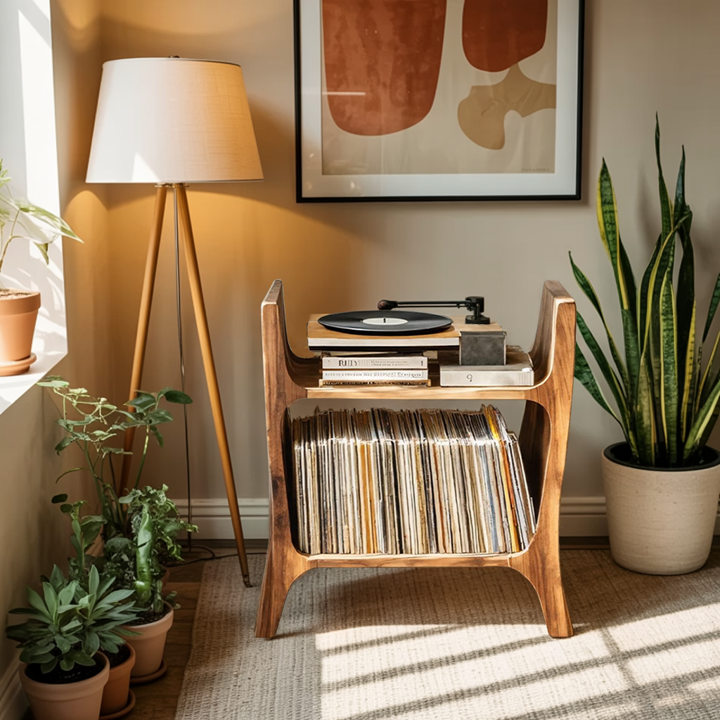 Farmhouse Wooden Media Console For Entryway Decor