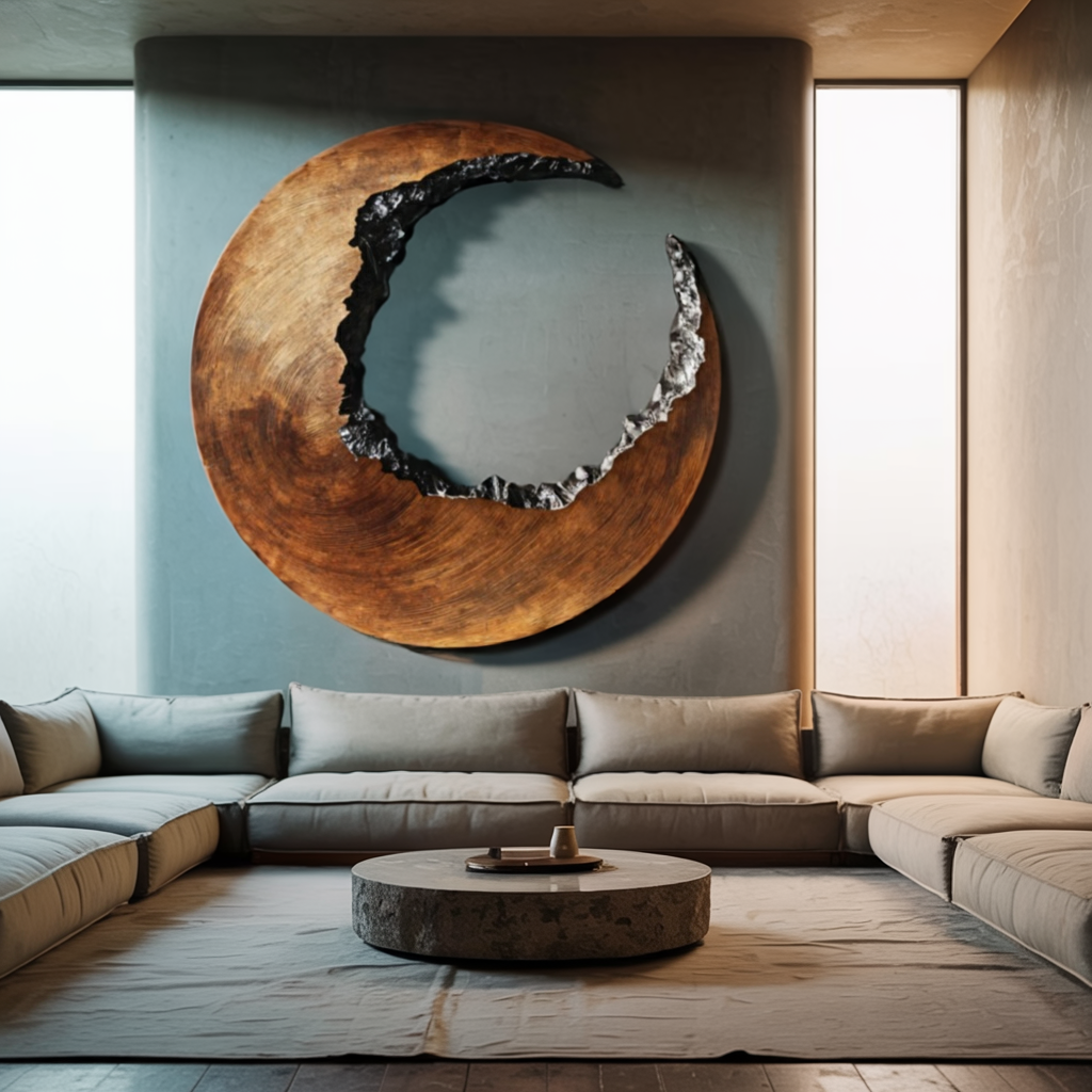 Mid Century 3D Wood Wall Art For Furniture Home Makeover