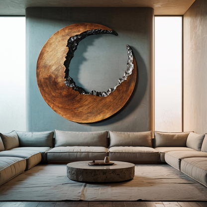 Mid Century 3D Wood Wall Art For Furniture Home Makeover