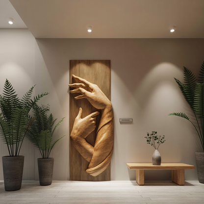 Handcrafted 3D Wood Wall Art For Furniture Accent Wall