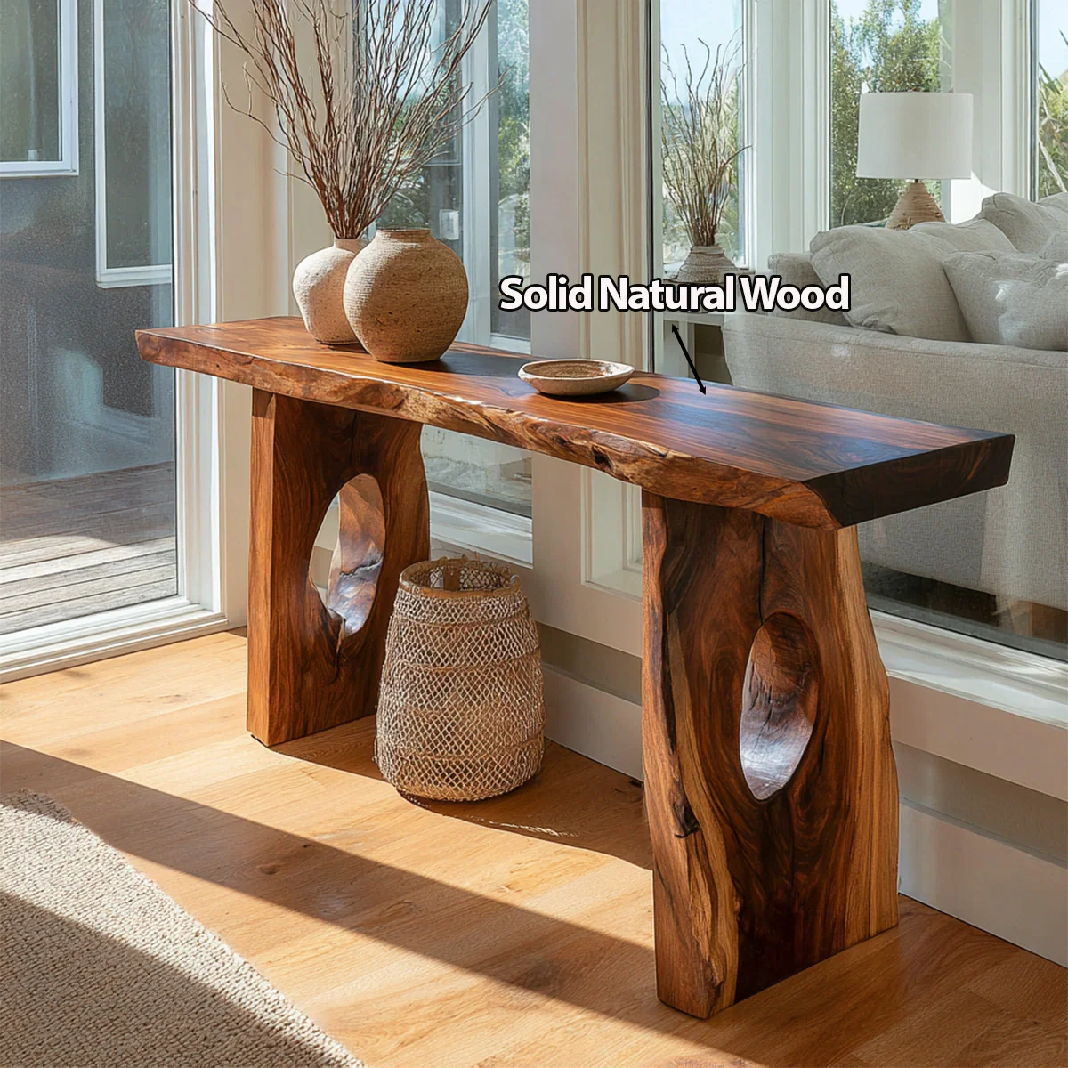 Rustic Solid Wood Bathroom Vanity – Handcrafted Farmhouse Wabi-Sabi Cabinet - Woodrooted