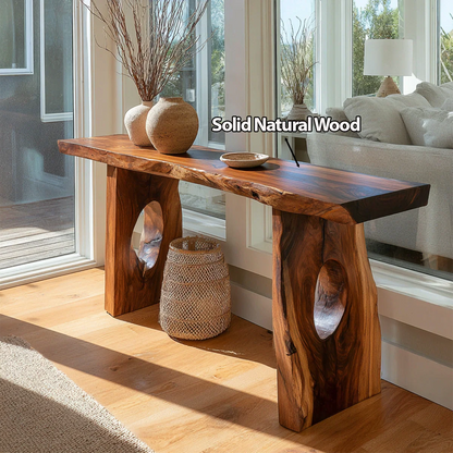 Rustic Solid Wood Bathroom Vanity – Handcrafted Farmhouse Wabi-Sabi Cabinet - Woodrooted
