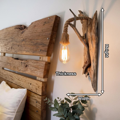 Rustic Wall Lamp For Bedroom And Hallway Lighting