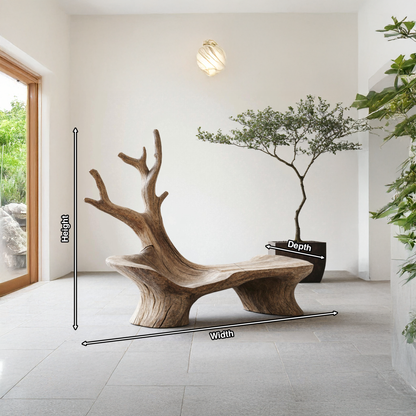 Mid Century Branch Bench Outdoor Seating For Timeless Patio Comfort