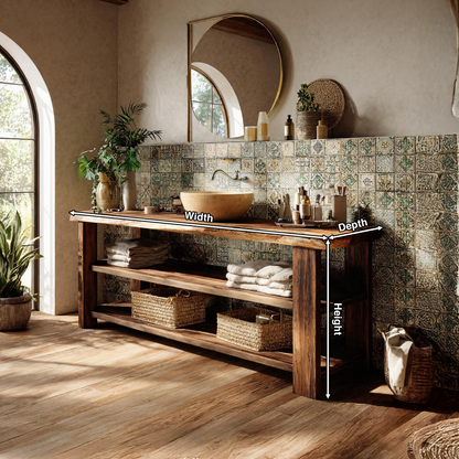 Farmhouse Vanity With Storage For Bathroom Decor Ideas