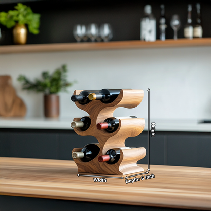 Farmhouse Wine Rack For Kitchen Storage Organization
