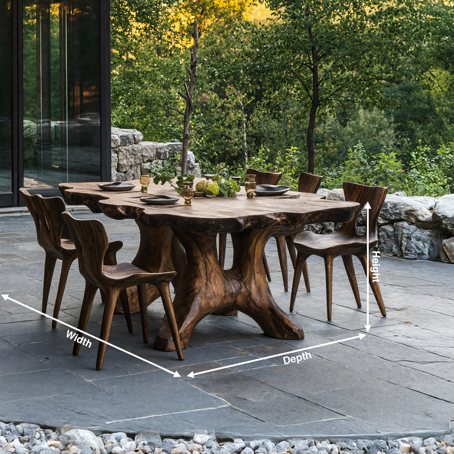 Farmhouse Wood Table For Country Style Kitchen