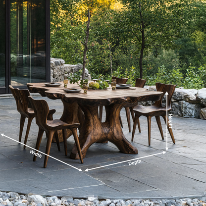Farmhouse Wood Table For Country Style Kitchen