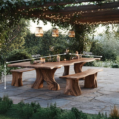 Farmhouse Wood Dining Table For Rustic Kitchen Decor