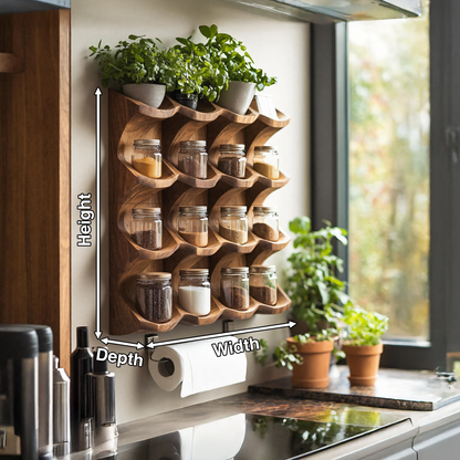 Wooden Kitchen Cabinet Organizer Rustic Style Decor