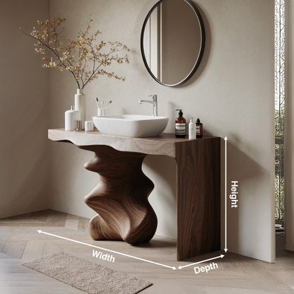 Mid Century Vanity For Organic Bathroom Interiors