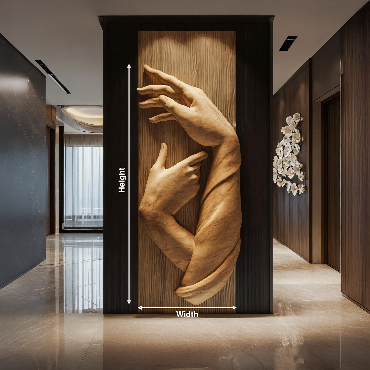 Handcrafted 3D Wood Wall Art For Furniture Accent Wall