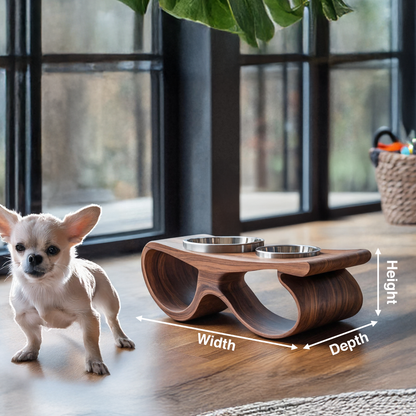 Rustic Handmade Pet Food Bowl Stand For Dogs