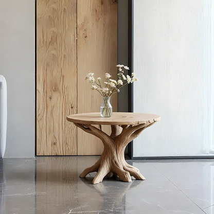 Solid Wood Center Table – Modern Sculptural Rootform Design - Rustirawood