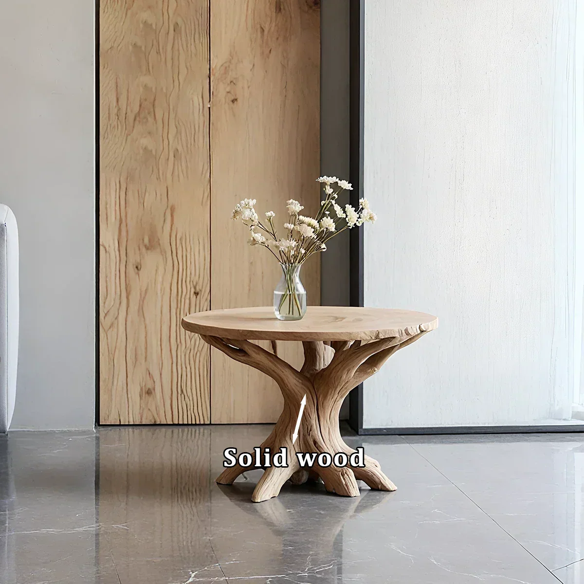 Solid Wood Center Table – Modern Sculptural Rootform Design - Rustirawood