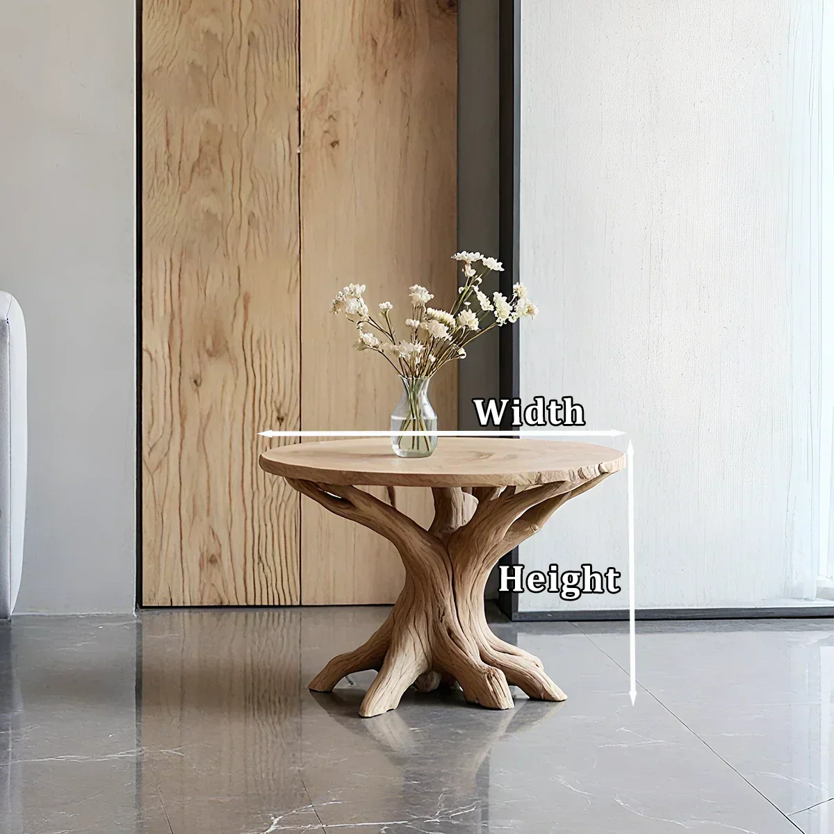 Solid Wood Center Table – Modern Sculptural Rootform Design - Rustirawood