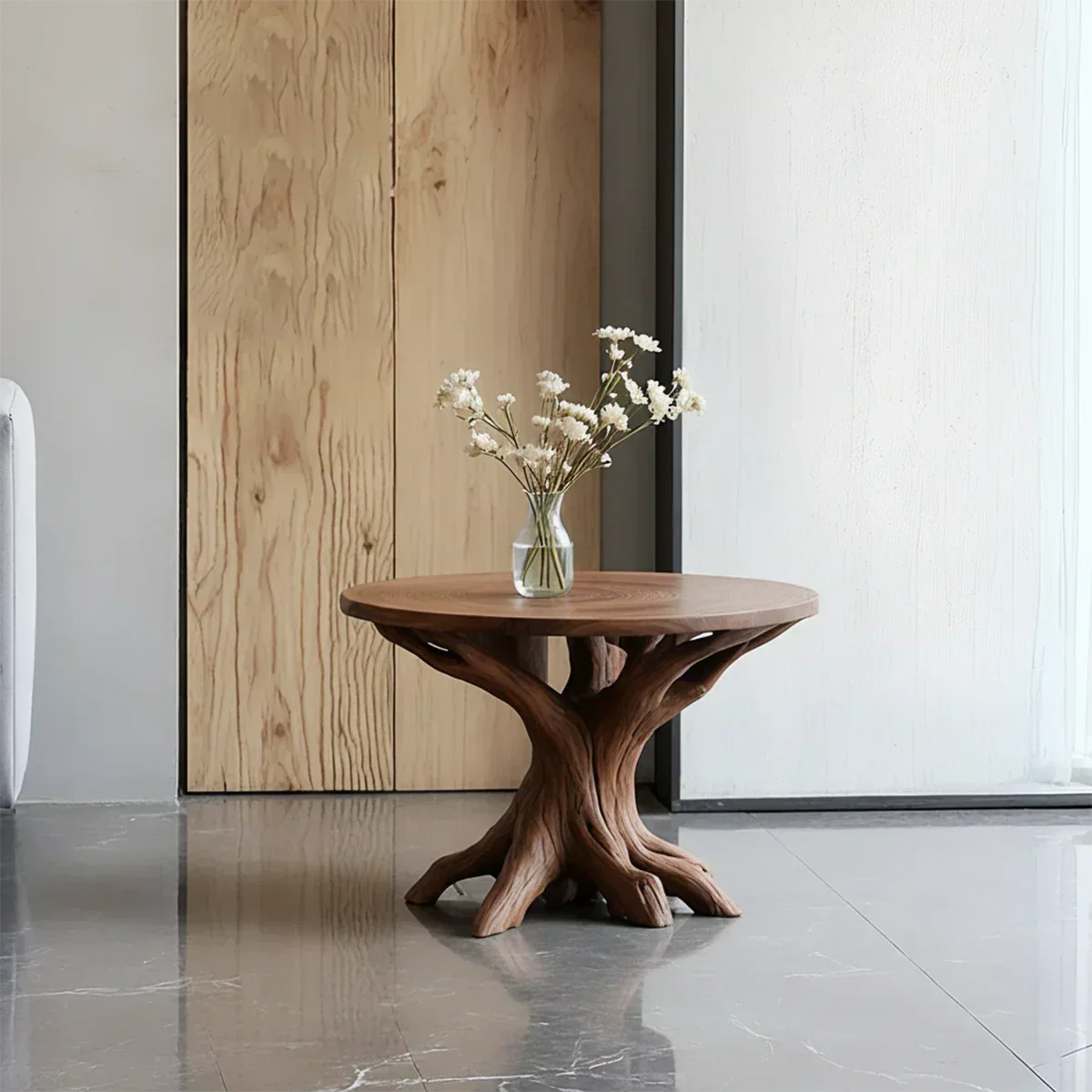 Solid Wood Center Table – Modern Sculptural Rootform Design - Rustirawood