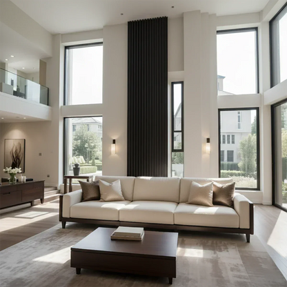 Solid Wood Sofa – Modern Minimalist Elegance - Rustirawood