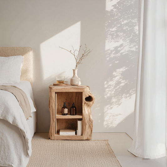 Handcrafted Live Edge Nightstand For Elegant Bedroom
