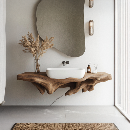 Farmhouse Bathroom Shelf Wall Mount For Storage