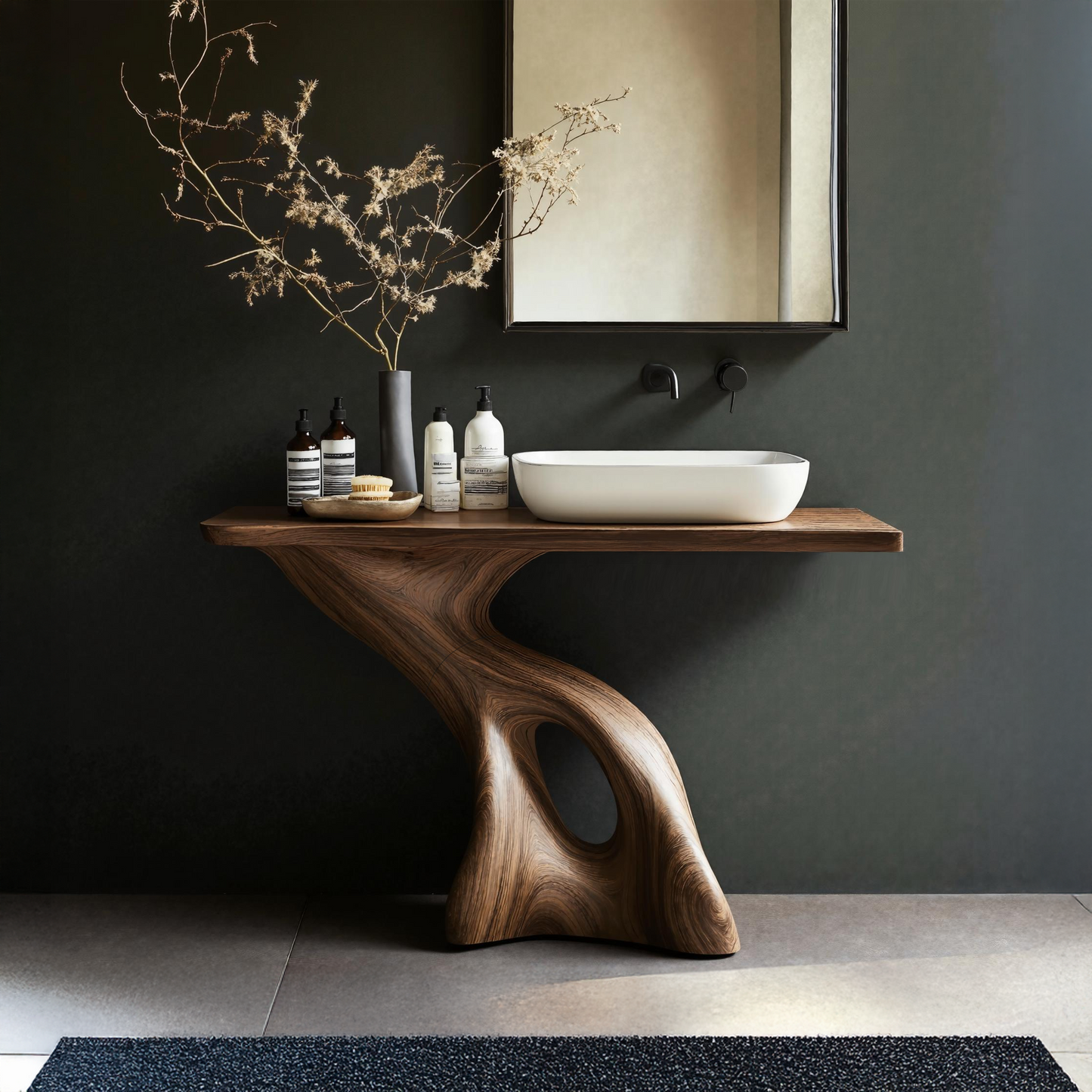 Rustic Solid Vanity For Vintage Bathroom Styling