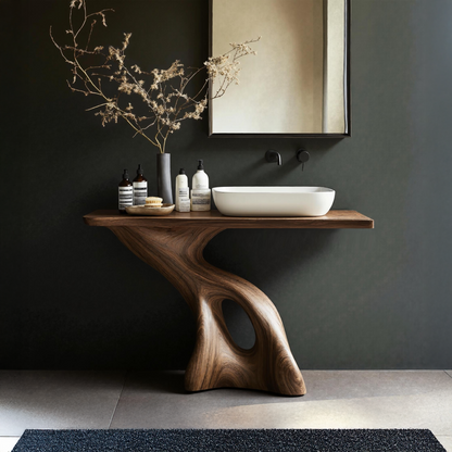 Rustic Solid Vanity For Vintage Bathroom Styling