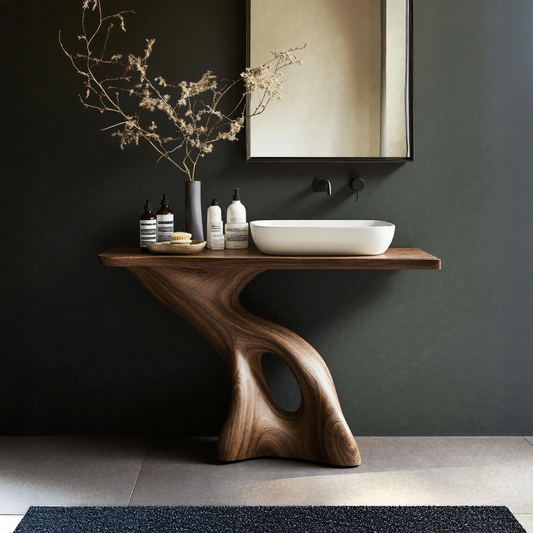 Rustic Solid Vanity For Vintage Bathroom Styling