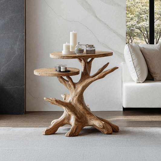 Rustic Live Edge End Table Entryway Design