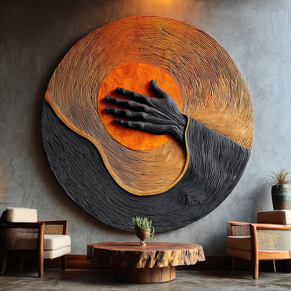 Handcrafted Wooden Wall Art Sculpture For Entryway Wall Decor